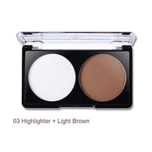 4 Patterns Face Shading Powder Contour Highlighter Bronzer Palette Set Trimming Makeup Face Contour Grooming Pressed Powder ILML