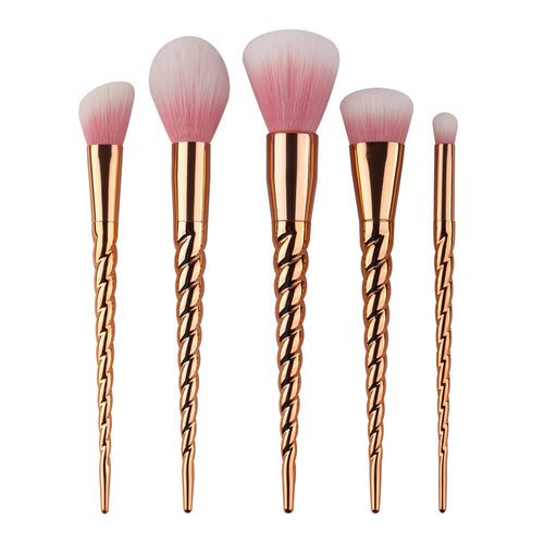 4pcs 5pcs 7pcs GUJHUI Rose gold makeup brushes professional Concealer hair brush Powder Foundation make up brushes Tools ILML