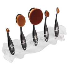 5 Hole Oval make up brush holder Maange Drying Rack Organizer Oval toothbrush holder Cosmetics Makeup Brushes Shelf Tool ILML