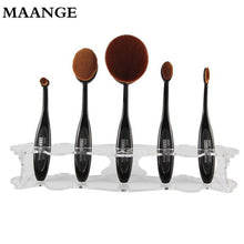 5 Hole Oval make up brush holder Maange Drying Rack Organizer Oval toothbrush holder Cosmetics Makeup Brushes Shelf Tool ILML