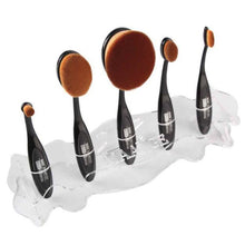 5 Hole Oval make up brush holder Maange Drying Rack Organizer Oval toothbrush holder Cosmetics Makeup Brushes Shelf Tool ILML