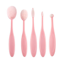 5 Pieces/set Cosmetic Oval Makeup Brushes Set Blush Powder Foundation Beauty Eyeshadow Toothbrush Kit Tool ILML