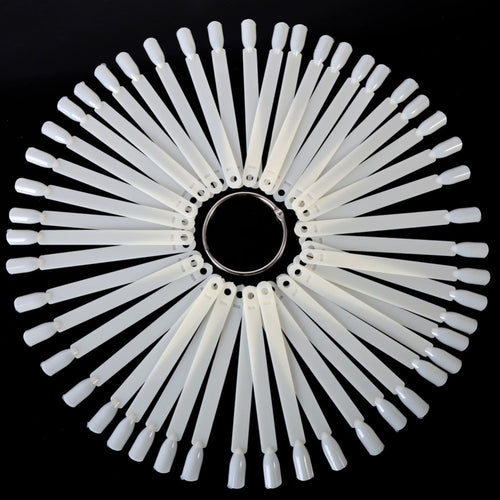 50 Pieces False Display Nail Art Fan Wheel Polish Practice Tip Sticks Design Decor Set  ILML