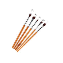 5PCS Professional makeup brushes Cosmetic Wood Eyeshadow hair Brush Powder Foundation blending makeup brush maquillage Tool ILML