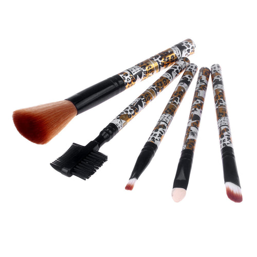 5pcs Professional Foundation Makeup Brushes Eyeshadow Makeup Hair Brush tool Make Up Paint Brush Concealer Cleaning Brushes ILML