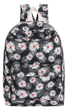 6 Colors Women Double-Shoulder Sweet Printing Canvas Zipper Daily Backpack Schoolbag  ILML