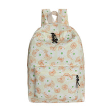 6 Colors Women Double-Shoulder Sweet Printing Canvas Zipper Daily Backpack Schoolbag  ILML