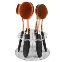 6 Hole Tooth Brush Holder Drying Rack Organizer Shape Oval Makeup Brushes Tools Holder Brushes Eyeshadow Brush Shelf Tool ILML