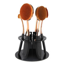 6 Hole Tooth Brush Holder Drying Rack Organizer Shape Oval Makeup Brushes Tools Holder Brushes Eyeshadow Brush Shelf Tool ILML