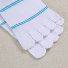 Men Sockiddle Tube Stripe Five Finger Toe Breathable Socks ILML