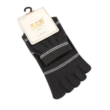 Men Sockiddle Tube Stripe Five Finger Toe Breathable Socks ILML