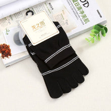 Men Sockiddle Tube Stripe Five Finger Toe Breathable Socks ILML