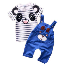 Baby Boy Girl Clothing Sets Cotton Cartoon Overalls Tops T shirt Jumpsuits Romper Set Kid Clothes Outfits Suit ILML