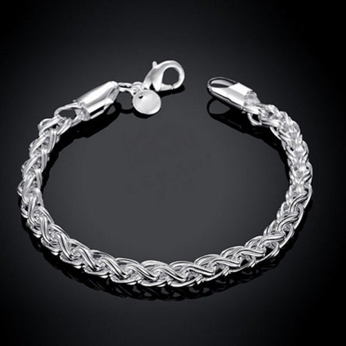 Silver Plated Stunning Jewelry Classic Twine Bracelet Unisex LL4 ILML
