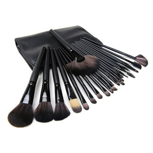 (24pcss ) Pro Makeup Brush Foundation Eye Shadows Lipsticks Powder Make Up Brushes Tools  PU Bag pincel maquiagem ILML