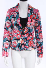 Casual Women One Button Jacket Slim Casual Business Blazer Suit Floral Coat Outwear ILML