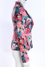 Casual Women One Button Jacket Slim Casual Business Blazer Suit Floral Coat Outwear ILML