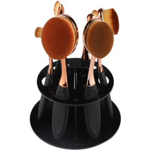 Cosmetic Shelf Rack Toothbrush Makeup Brush Organizer Acrylic 6 Hole Oval Makeup Brush Holder For Stand Drying Brush ILML