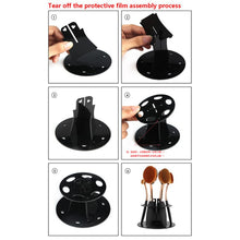 Cosmetic Shelf Rack Toothbrush Makeup Brush Organizer Acrylic 6 Hole Oval Makeup Brush Holder For Stand Drying Brush ILML