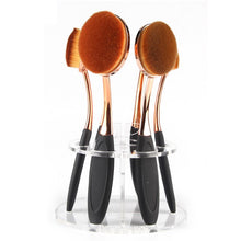 Cosmetic Shelf Rack Toothbrush Makeup Brush Organizer Acrylic 6 Hole Oval Makeup Brush Holder For Stand Drying Brush ILML