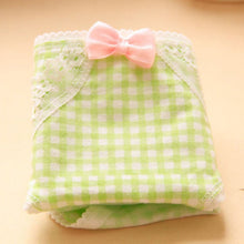 Ladies Plaid Printing Cotton Underwear Women Cute Bow Sexy Lace Women's Panties LL4 ILML