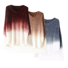Brand Sweater Women Sexy O-neck Sweaters Loose Fluffy Wool Pullovers ILML