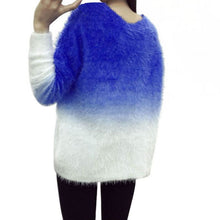 Brand Sweater Women Sexy O-neck Sweaters Loose Fluffy Wool Pullovers ILML