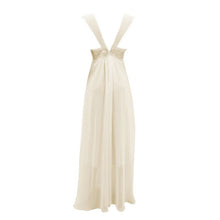 Elegant Women Chiffon Sequin Fishtail V Neck Sleeveless Tank Formal Long Maxi Dress ILML