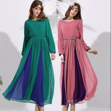 Elegant Women Long Chiffon Dress Vintage Kaftan Jilbab Islamic Muslim Abaya Cocktail Party Y6 ILML