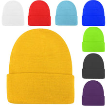 Warm Knit Hats Women Men Plain Beanie Hats Cap Slouchy Hat  ILML