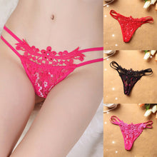 Sexy Women Floral Briefs G-string Bandage Thongs Hollow Panties Knickers Underwear  ILML