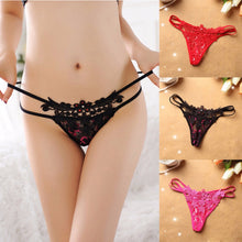 Sexy Women Floral Briefs G-string Bandage Thongs Hollow Panties Knickers Underwear  ILML
