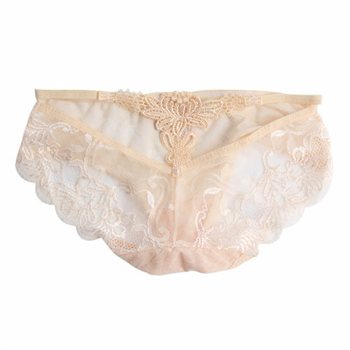 Sexy Women Lace Embroidery Knickers Panties See Throungh Underwear Briefs  ILML