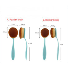 Pink Green 10pcss Tooth Brush Shape Oval Makeup Brush Set MULTIPURPOSE Professional Foundation Powder Brush Kit LL4 ILML