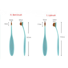 Pink Green 10pcss Tooth Brush Shape Oval Makeup Brush Set MULTIPURPOSE Professional Foundation Powder Brush Kit LL4 ILML