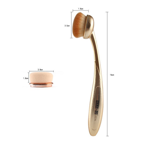 Pro Makeup Sponge Oval ToothBrush Cosmetic Foundation Cream Powder Brush Puff Maquillage ILML