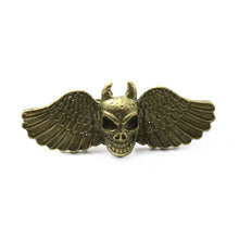 The Demon Skull Double Finger Ring Bronze Angel Wings Ring Bling jewelry ILML