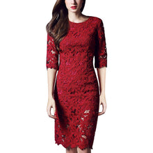 White/Black/Pink/Red Party Dress Elegant Floral Lace Crochet Women Dresses LL4 ILML