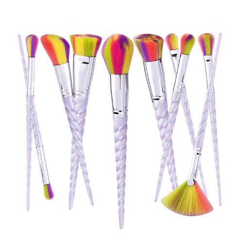 6Pcs 10pcs Colorful GUJHUI professional makeup brushes Rose gold Powder Foundation Eyeshadow make up brushes Tools cosmetic ILML