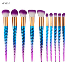 6Pcs 10pcs Colorful GUJHUI professional makeup brushes Rose gold Powder Foundation Eyeshadow make up brushes Tools cosmetic ILML