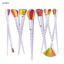 6Pcs 10pcs Colorful GUJHUI professional makeup brushes Rose gold Powder Foundation Eyeshadow make up brushes Tools cosmetic ILML