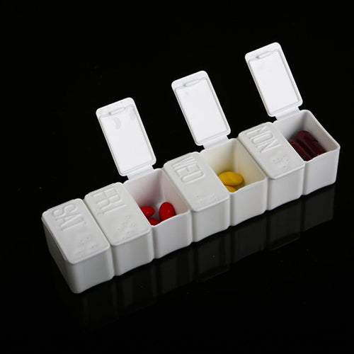 7 Day Tablet Pill Box Holder Weekly Medicine Storage Case Organizer Container P1 ILML