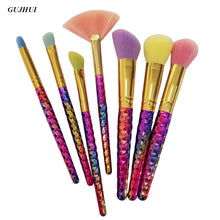 7 pcs GUJHUI professional Foundation Power makeup brushes Eyebrow Eyeliner Blush Concealer make up brushes Tools kits ILML