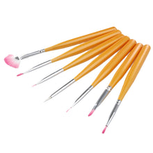 7PCS GUJHUI Nail makeup brushes Professional Art Nail Cleaner Design Painting Dotting Pens Brush Nails make up brushes tools ILML