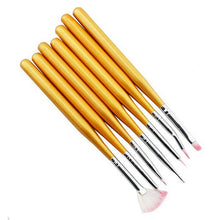 7PCS GUJHUI Nail makeup brushes Professional Art Nail Cleaner Design Painting Dotting Pens Brush Nails make up brushes tools ILML