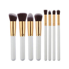 8 Pcs Makeup Brushes White Synthetic Kabuki Flat Foundation Brush Single Cosmetic Brush ILML