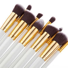 8 Pcs Makeup Brushes White Synthetic Kabuki Flat Foundation Brush Single Cosmetic Brush ILML