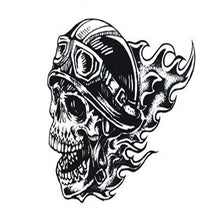 8 Personalized Wicked Skull Motorcycle Helmet 3D Tattoo Sticker Mechanical Tattoo Men Women Body Paint Temporary Body Stickers ILML