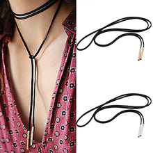 Adjustable Charm Bohemia Sexy Collier Femme 160cm Black Leather Choker Necklace Jewelry  ILML