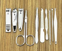 Amazing 10 PCS Stainless Steel Nail Care Personal Manicure Pedicure Makeup Tools Travel Grooming Goforward ILML